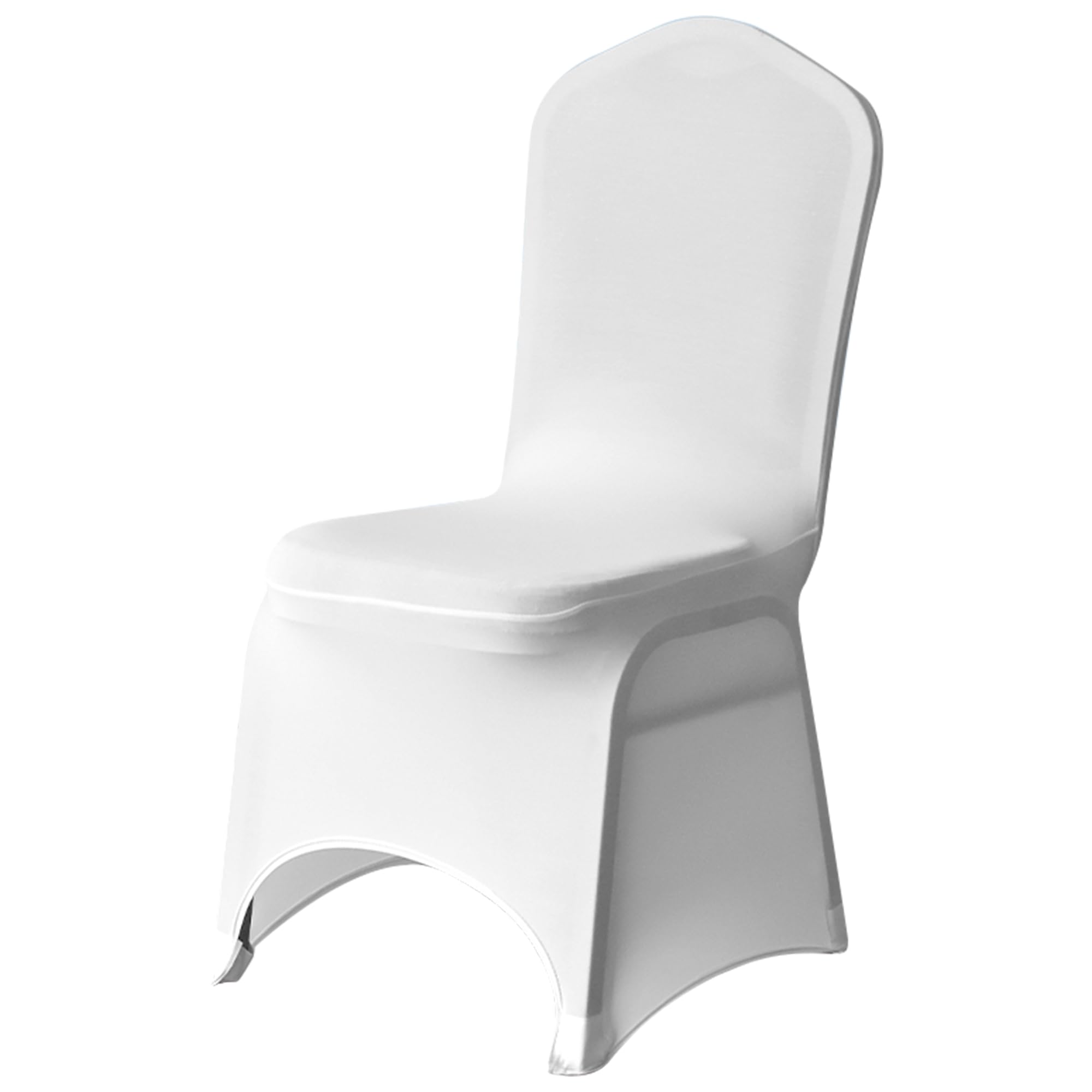 Trimming Shop 1pc White Chair Covers Universal Fit Stretch Slipcovers