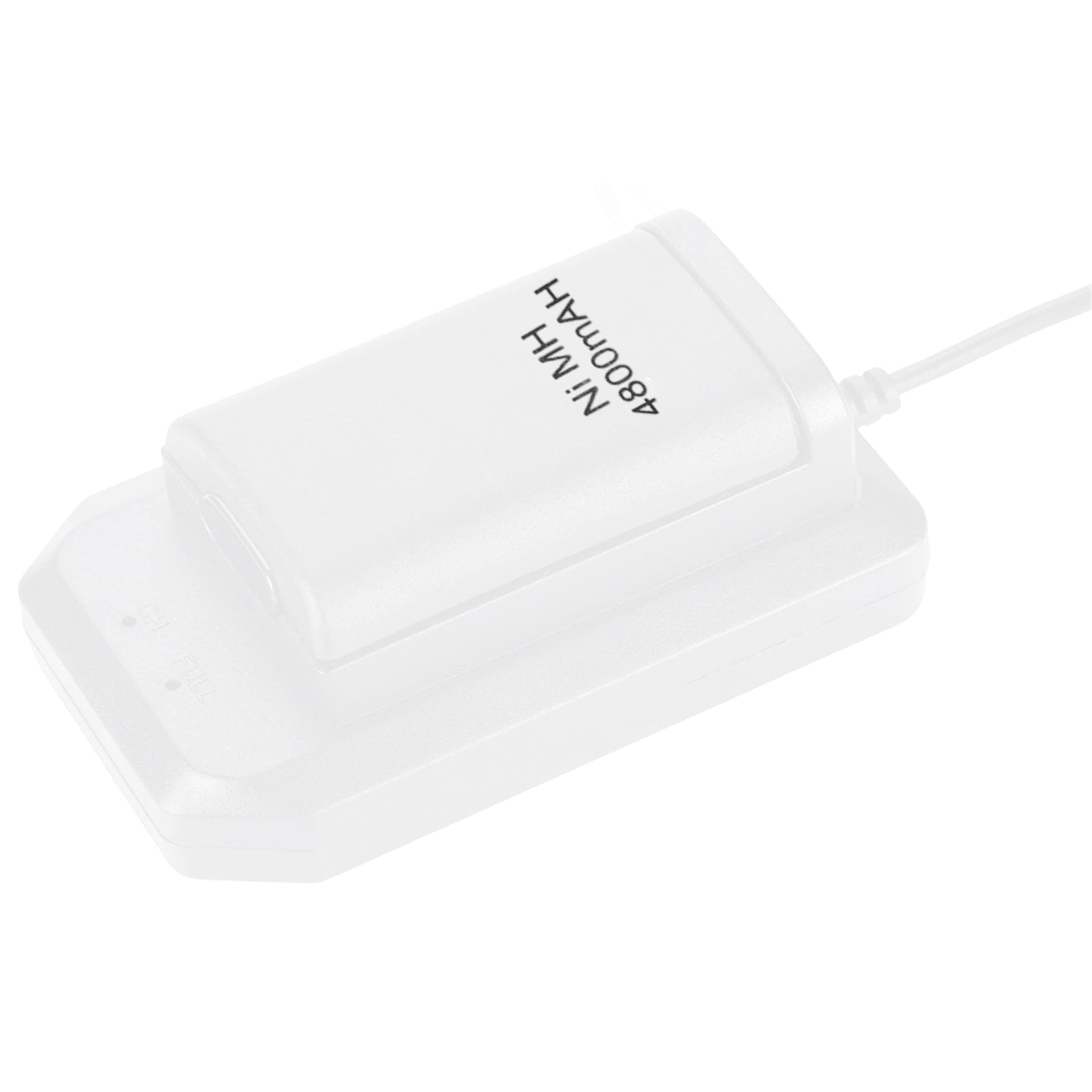 Xbox akumulator kontrolera do 360, akumulator wielokrotnego ładowania 4800 mAh, z kablem do ładowania, stacja ładująca (biała)