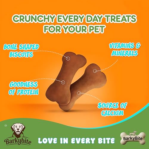 Image of Dog Biscuits | 500 Gram | Crunchy Bone Shaped Dog Treats | Healthy Training & Reward Treat for Dogs | Tasty Dog Snacks for All Breeds