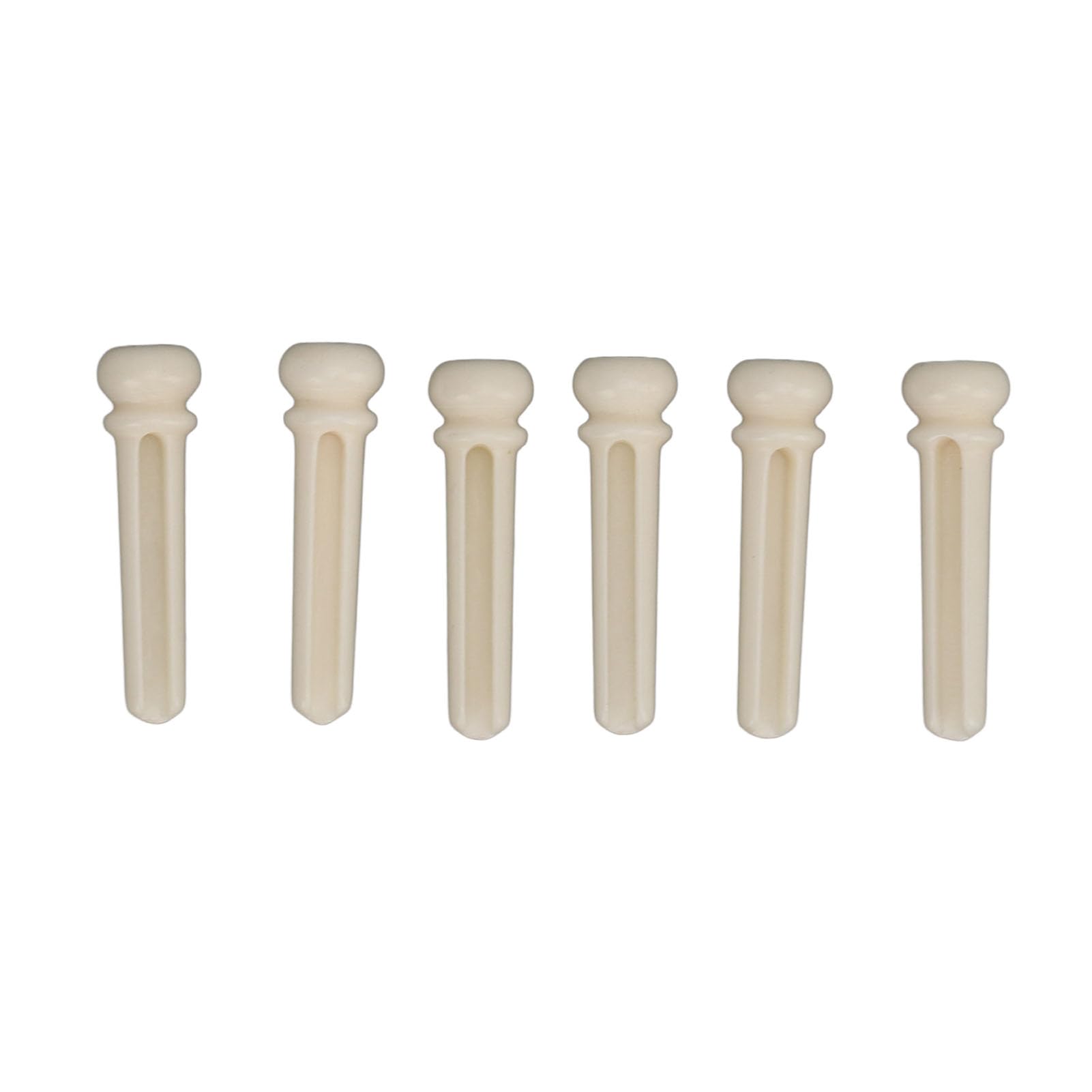 Mtlavishy Pins 6pcs Bone Bridge para guitarras acústicas con incrustaciones de puntos Timbre y sonido Estándar de sonido 1T se adapta a la mayoría de las guitarras