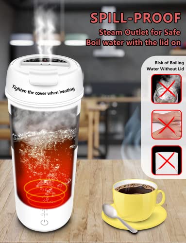Hervidor eléctrico portátil para viaje de 350 ml miniatura 7