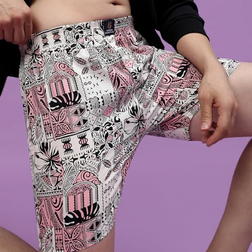 Image of Urban Scottish Ultra-Comfortable Men's Boxer Pants (Pack of 2), 100% Cotton With Stylish Print, Soft & Stretchy Elastic Waist Band, Dynamic Movement & Hardwearing Stitching, Breathable Gentle Snug Fit