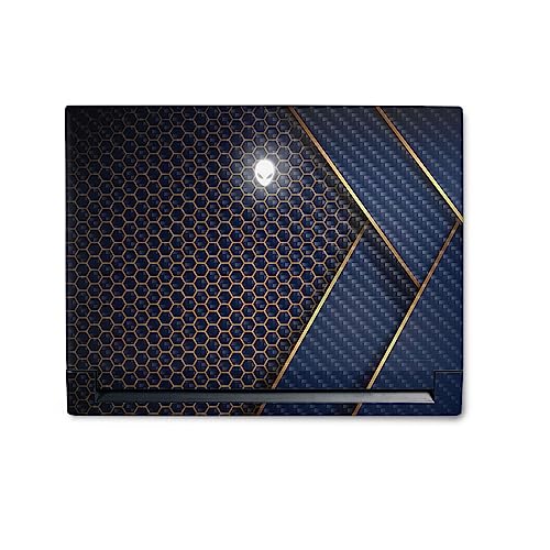 Image of MightySkins Carbon Fiber Skin Compatible with Alienware M18 R1 (2023) Full Wrap Kit - Modern Hex | Protective, Durable Textured Carbon Fiber Finish | Easy to Apply & Change Styles | Made in The USA