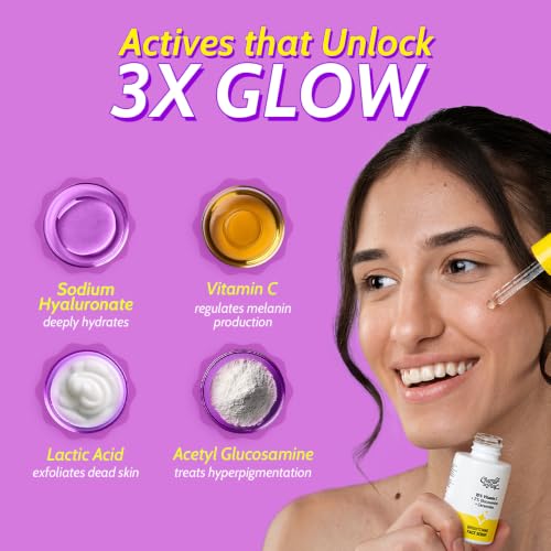 Image of Chemist At Play 10% Vitamin C Serum for Glowing Skin | Pigmentation & Dark Spots | Skin Brightening Face Serum | With Ethyl Ascorbic Acid, Lactic Acid & Glucosamine | For Men & Women | 10 ml