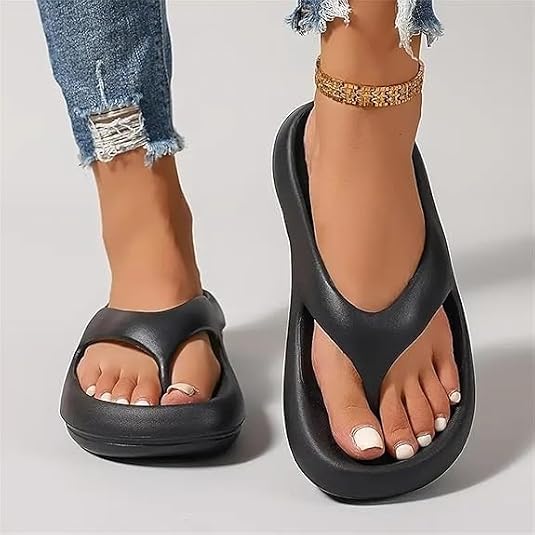 Flip Flops for Women with Arch Support Plantar Fasciitis Orthopedic Sandals for Women Arch Support Walking Sandal Recovery Pillow Soft Summer Slides Beach Sandals Non-Slip Shoes