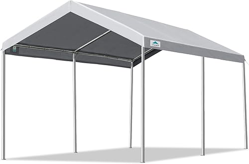 ADVANCE OUTDOOR Toldo ajustable de 10 x 20 pies, resistente, para garaje, barco, refugio, tienda de campaña para fiestas, altura ajustable de 9.5