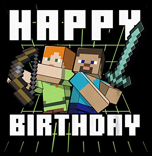 Boy's Minecraft Happy Birthday Steve and Alex T-Shirt2