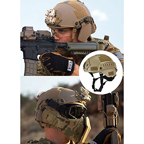 GEQIAN Taktischer Militär-Helm, Fahrradhelm, Airsoft-Ausrüstung, Paintball-Kopfschutz, für Herren und Damen, zum Fahrradfahren, mit Nachtsicht-Sportkamera-Halterung Sport & Freizeit