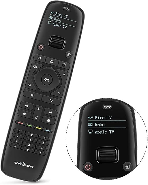 Updated SofaBaton U1 Universal Remote with OLED Display and Smartphone APP, All in One Universal Remote Control for up to 15 Entertainment Devices, Compatible with Smart TVs/DVD/STB/Projector so on