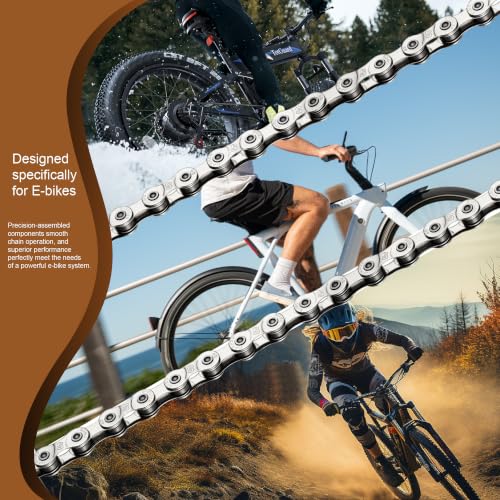 Cadena para Bicicleta Eléctrica de Alto Rendimiento (Acero al Carbono/Plateado) Resistencia 2336 lbs miniatura 5
