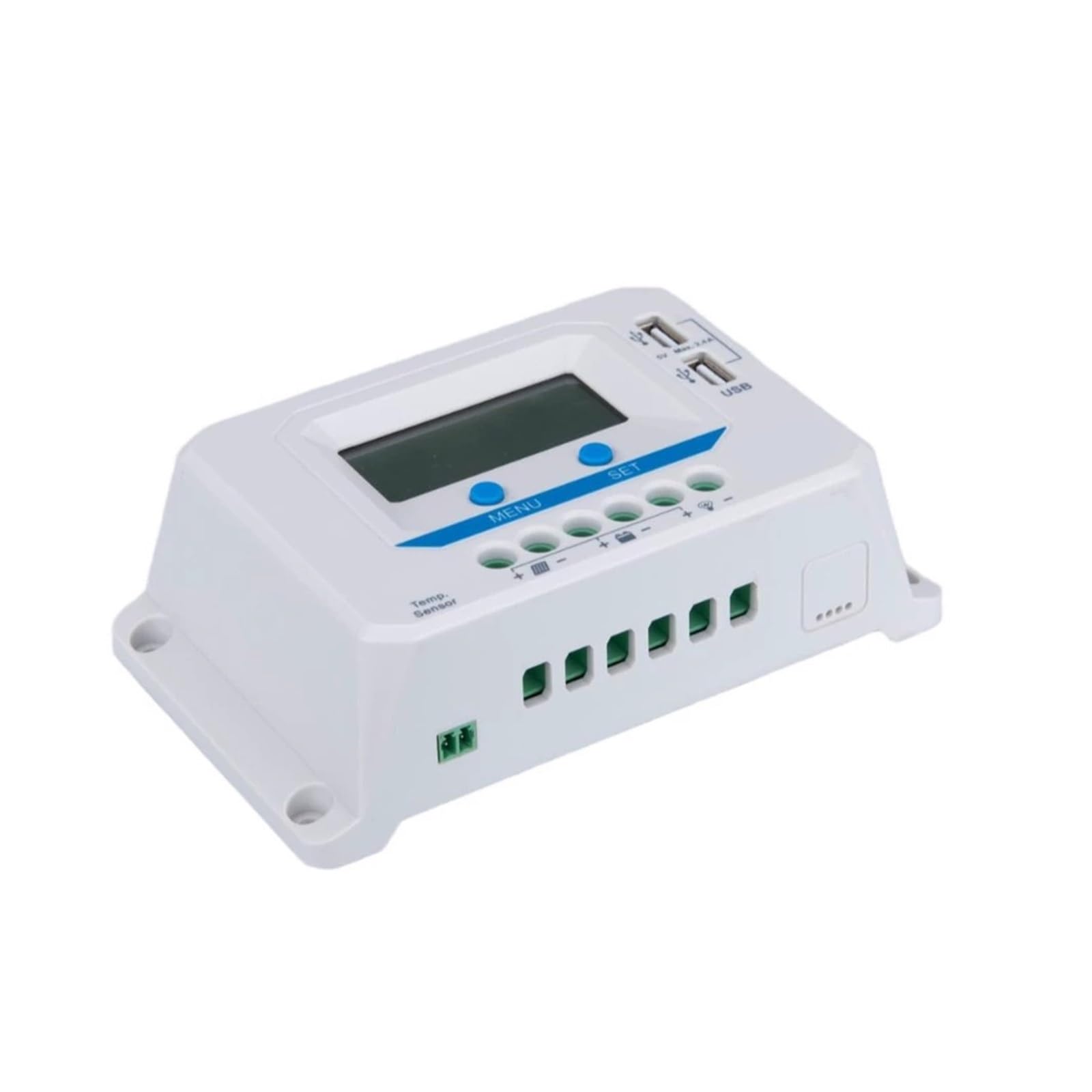 Kontroler ładowania słonecznego, 10A 12V/24V Regulator Słoneczny Wyświetlacz LCD Podwójne Gniazdo USB VS1024AU