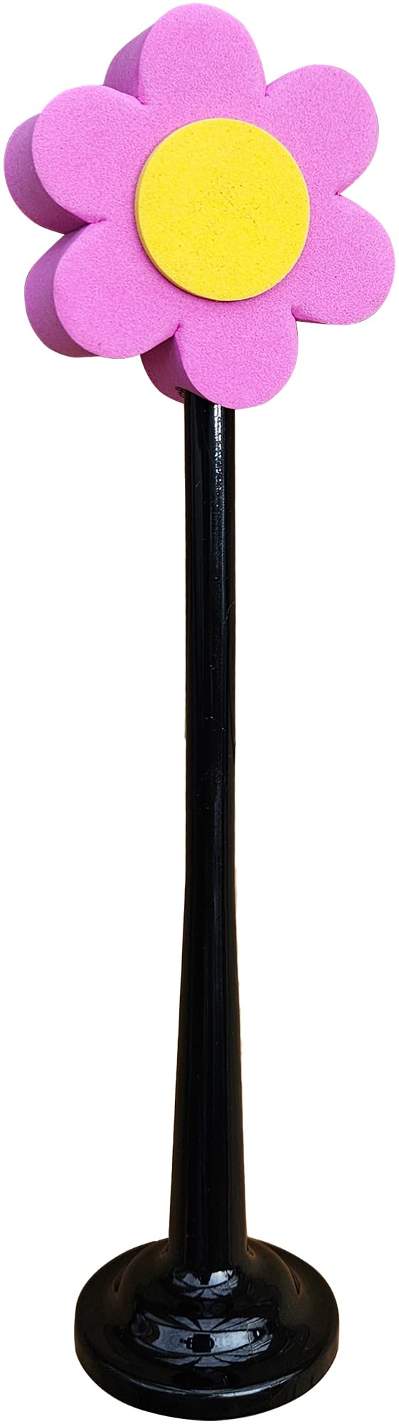 Tenna Tops Pink Daisy with Yellow Center Car, Truck, and SUV Roof Topper Auto Accessory with Car Magnet Buddy Magnetic Roof Antenna Ball Stand