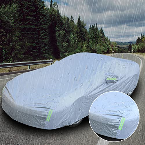 Image of PIUGILH Car Cover Waterproof All Weather Rain Snow UV Sun Hail Protector Full Exterior Covers Compatible with Corvette C6 Z06 ZR1 2005-2013