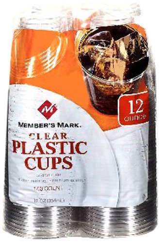 Member's Mark Clear Plastic Cups, 12 Ounce,140 Count
