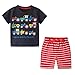 Produktbild Kinderkleidung Jungen 6 Jahre T-Shirt und Shorts Set Sommer Kleidung Oberteil und Kurze Hose Outfit Auto Klamotten Rot