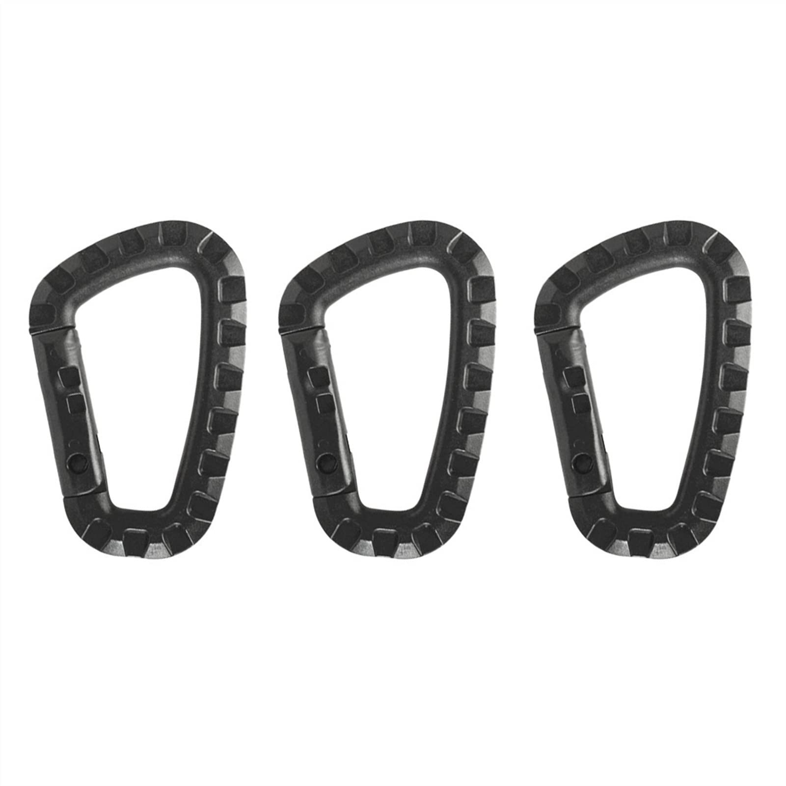 Karabińczyk, 6/3 szt. Karabinek taktyczny plastikowy Kadet Piesze wycieczki Kemping(3pcs Black)