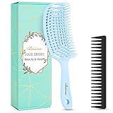 Hair Brush, Hair Detangling Brush with Ultra-soft Bristles Brush Easily Glide Through Tangles for Wo