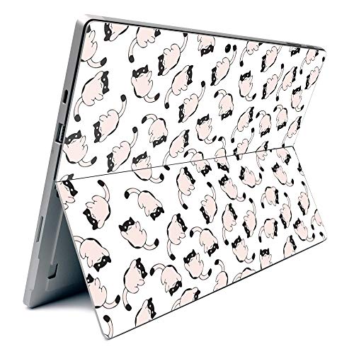 Image of MightySkins Carbon Fiber Skin for Microsoft Surface Pro 7 - Raining Cats | Textured Carbon Fiber Finish | Easy to Apply, Remove, and Change Styles | Made in The USA