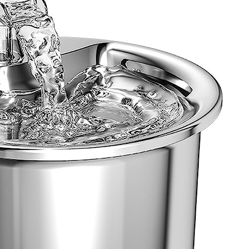 Fuente de agua automática para gatos de acero inoxidable miniatura 5