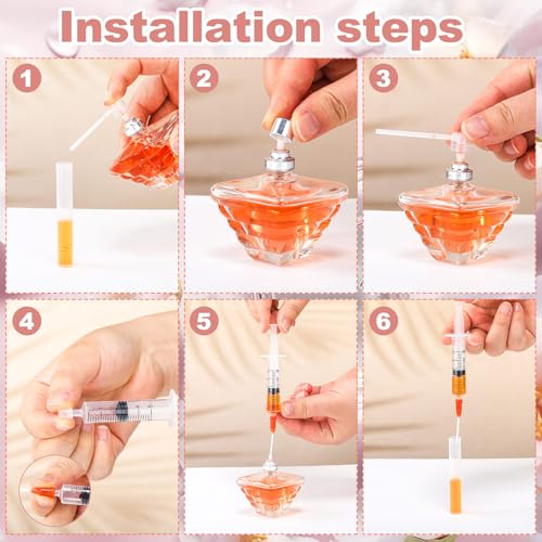 64 Pcs 5ml Perfume Refill Pump Tools Perfume Decanter Kit 50 Mini Refillable Spray Bottle 2 Syringe Extractor 2 Funnels 2 Droppers 6 Long Syringe 2 Dispenser Pumps for DIY Making Fragrances4