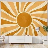 Arazzo Boheme 111x152 Cm Con Sole Ardente E Onde Oceaniche | Teschio, Fungo E Piante | Decorazione Da Parete Per Camera Da Letto O Soggiorno | Stile Psichedelico - 2