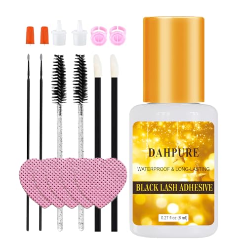 DAHPURE Cluster Lash Glue for 2-3 Weeks Strong Hold 2-3 Sec Drying Time Waterproof Eyelash Extension...