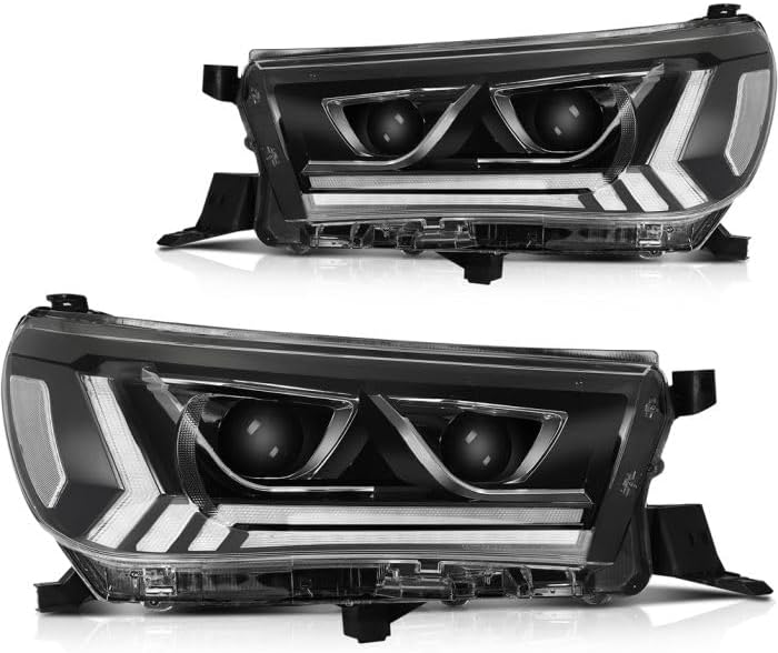 ECCPP Conjunto de faros delanteros para Toyota Hilux 2015-2020 para el lado del conductor y del pasajero