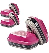 P100 Filter Respirator Cartridges 60921: Dual Replacement Cartridges 3 Pairs Particulate Filters ...