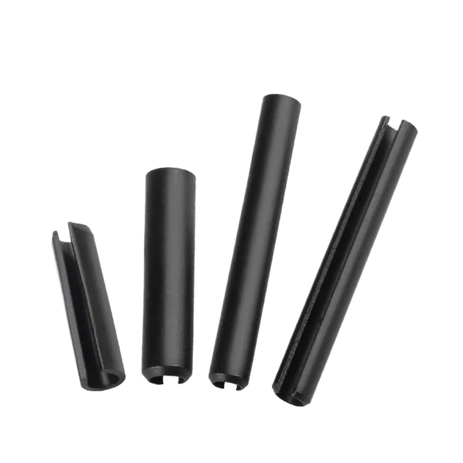 Pasador elástico de acero 65 manganeso M3 x 12mm negro, pasadores cilíndricos rectos de fijación