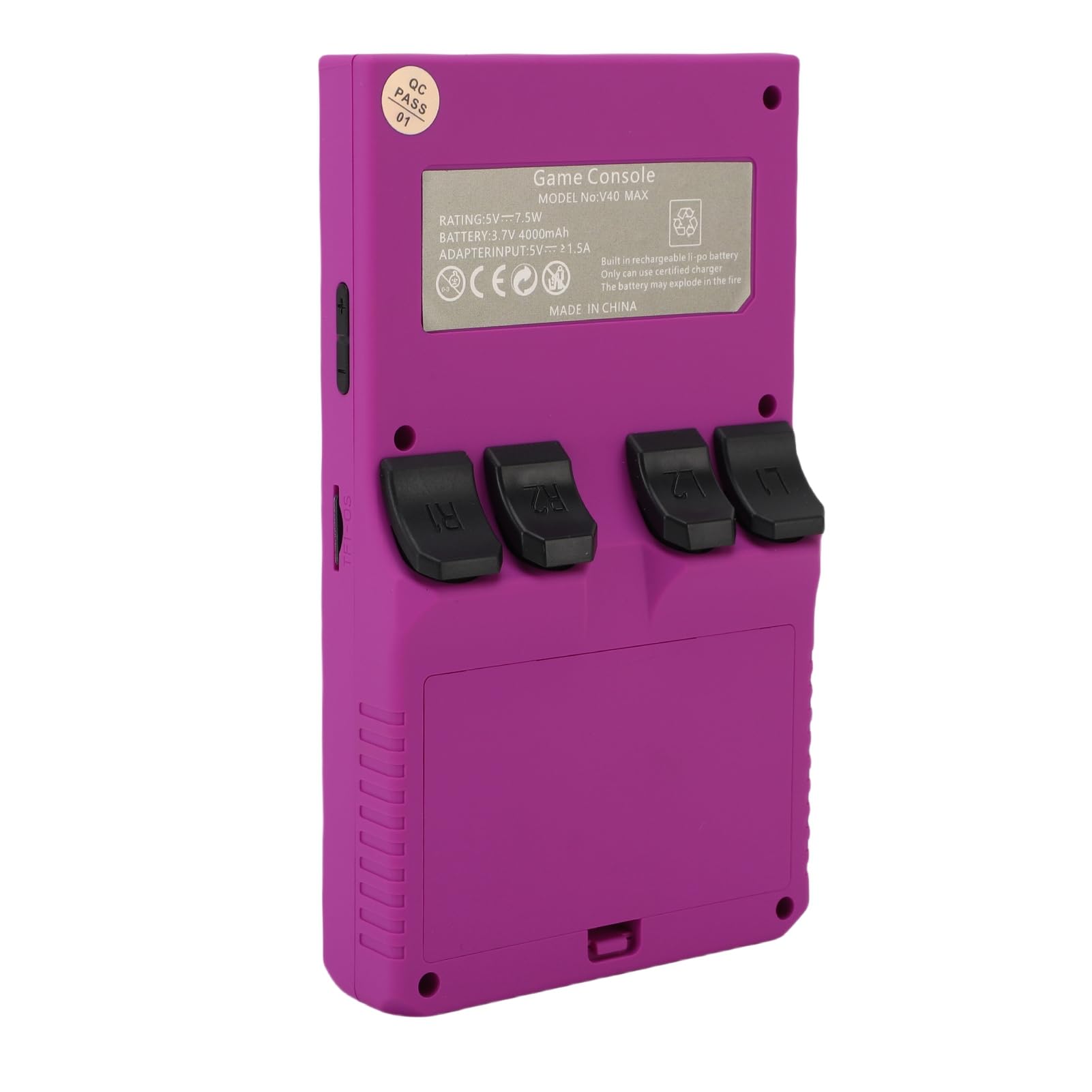 Cryfokt Console di Gioco Portatile Console di Gioco retrò Portatile Compatta con Schermo da 4 Pollici per Appassionati di Giochi, Spazio di Archiviazione da 256 GB, Materiale Durevole (PURPLE)