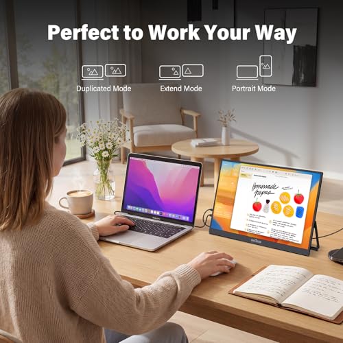 Image of InnoView 15.6 inch Portable Monitor 60Hz 4K UHD 3840x2160 | 100% sRGB HDR | Travel Monitor with 2 USB-C & HDMI Ports | Second Screen for Laptop Mac PC Xbox PS5 Switch (Includes Adapter)