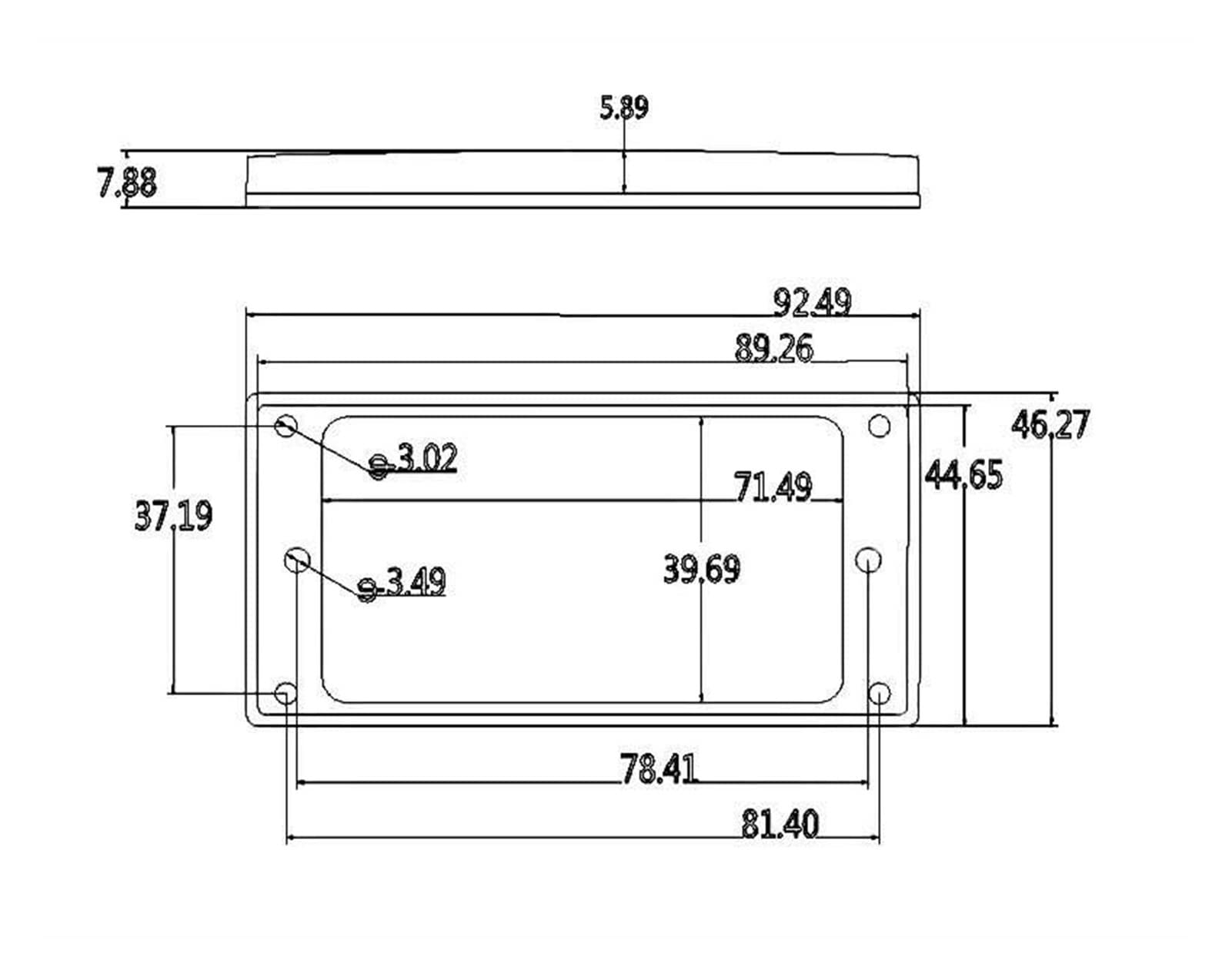 Micro Guitare électrique 2 Pcs Bagues De Montage En Pick-up Rouges