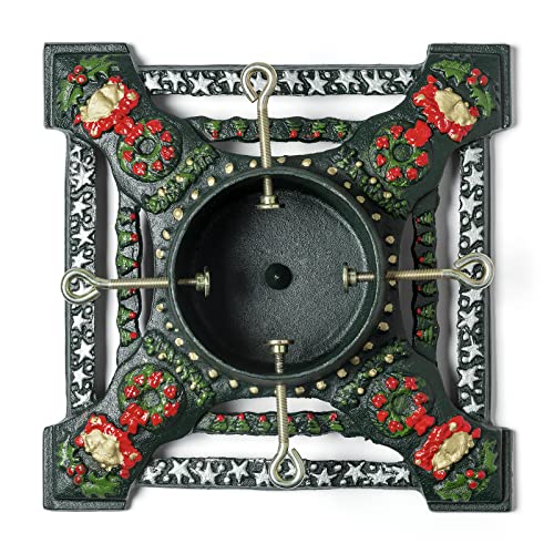 Soporte resistente para árbol de Navidad Ventray con estrellas y depósito 8