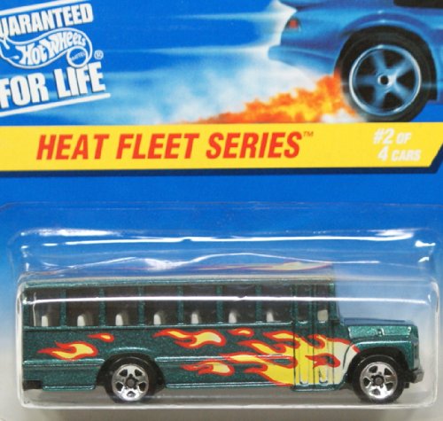 Hot Wheels School Bus 1997 Heat Fleet Series #538 Ruedas de 7 radios [juguete]