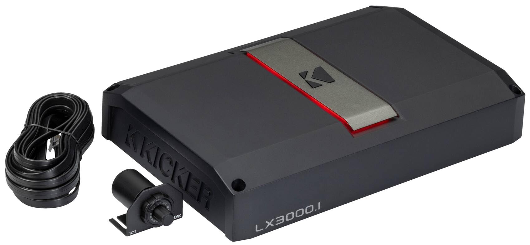 Audiosavings Bundle: Kicker 51LX30001 3000W Monoblock Class-D Car Amplifier Bundle with Rockville BASS Party 8 Dual 8