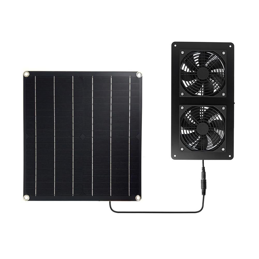 Ventilateur D'Extraction Solaire 20W Silicium Monocristallin - Poulailler Serre Hangar Fenêtre