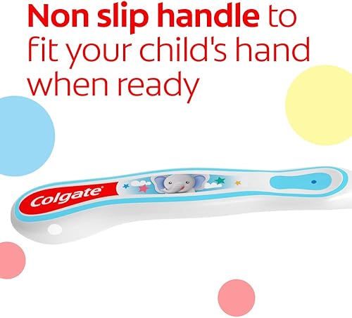 Miniatura 5 de Colgate Mi primer cepillo de dientes para bebé y niño pequeño, cepillo de dientes extra suave para entrenamiento infantil, edades 0-2, 6 unidades