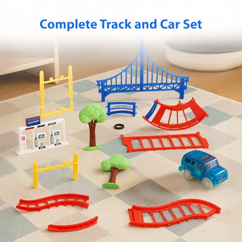 Image of Amazon Brand - Jam & Honey Avengers-Themed Car Track Small Set | DIY Loop Race Track with Cars | 360 Racing Fun | Safe & Durable | BIS Certified