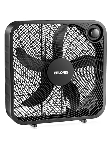 PELONIS 20 Inch Box Fan – 3 Speeds, Window Fans, Floor or...