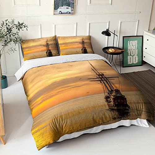 Fermeture éclair sur couette paysage urbain pour lit double