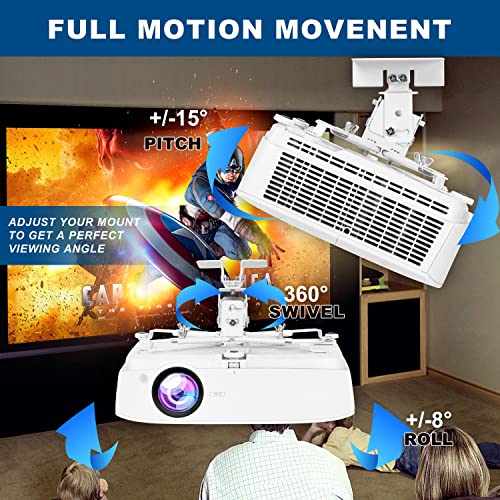 Projector Mount, Projector Ceiling Mount, Projector Wall Mount, Ceiling Projector Mount,Universal Projector Ceiling Mount, Projector Stand Adjustable,Projector Mounting Bracket,Wall Projector Mount #TOP4