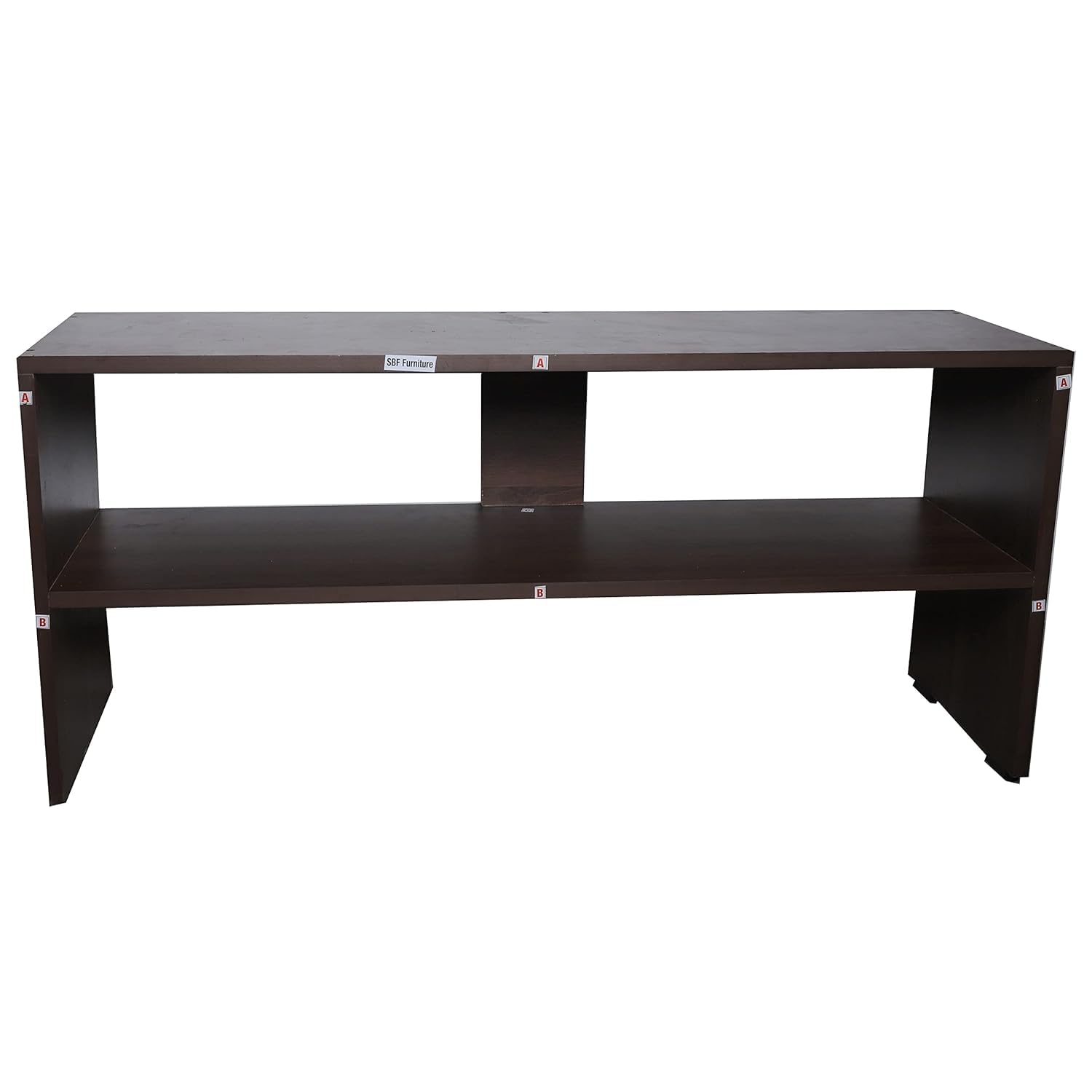 KVS Furniture Engineered Wood Rectangular Shape Coffee Table/Centre Table with Storage/Study Table/Reading Table (Accasiya Brown) Engineered Wood 3