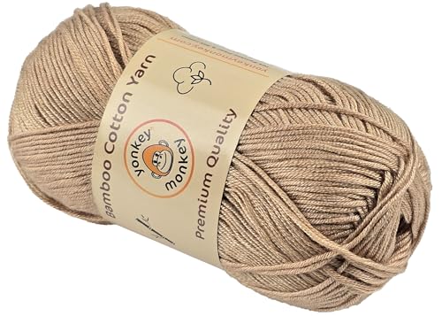 Image of 10-Pack of Yonkey Monkey 500 Grams Yarn - 70% Rayon derived from Bamboo, 30% Cotton - Imported - Yellow Soil 9005