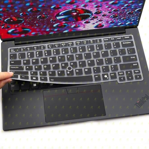 Image of RAYA Silicone Keyboard Cover for Lenovo Thinkpad E14 (Gen7) Thinkpad L14 (Gen6) Thinkpad T14 (Gen5 /Gen6) Thinkpad P14s (Gen5 /Gen6) Laptops [Will NOT FIT for Other Gen Model of Thinkpad] (Black)