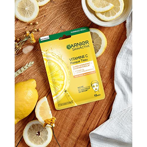 Masque Visage Tissu Vitamine C Booster D'eclat Skinactive Garnier Le Masque Tissu - vue 6