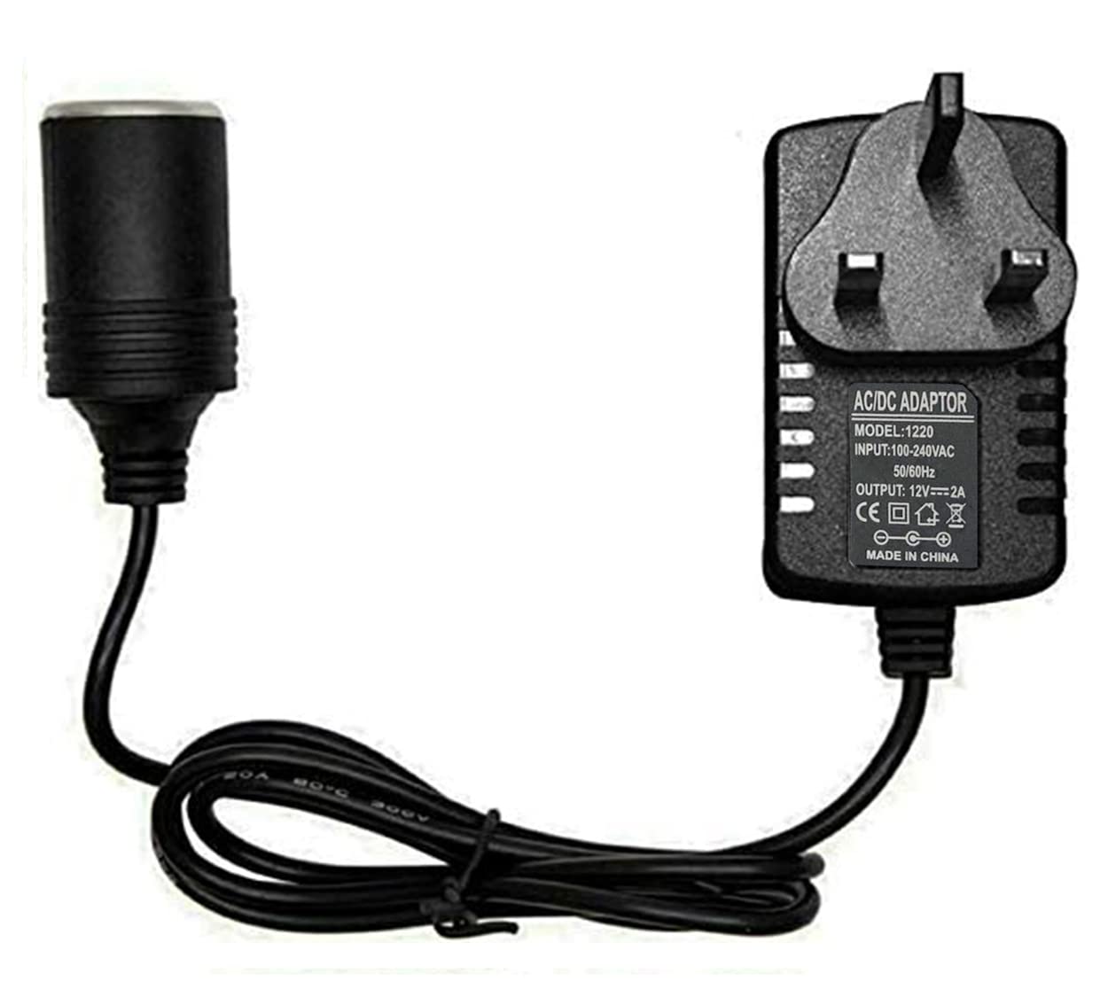Car Power Inverters, Car Plug Adapter 240V 2A AC Mains to 12V DC Car Converter Cigarette Lighter Socket Voltage Converter Power Adapter