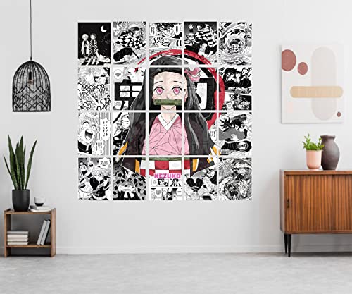 Image of VEENSHI Paper Demon Slayer Manga Wall Collage Nezuko Posters | Anime Posters | Size A4 - Set Of 20