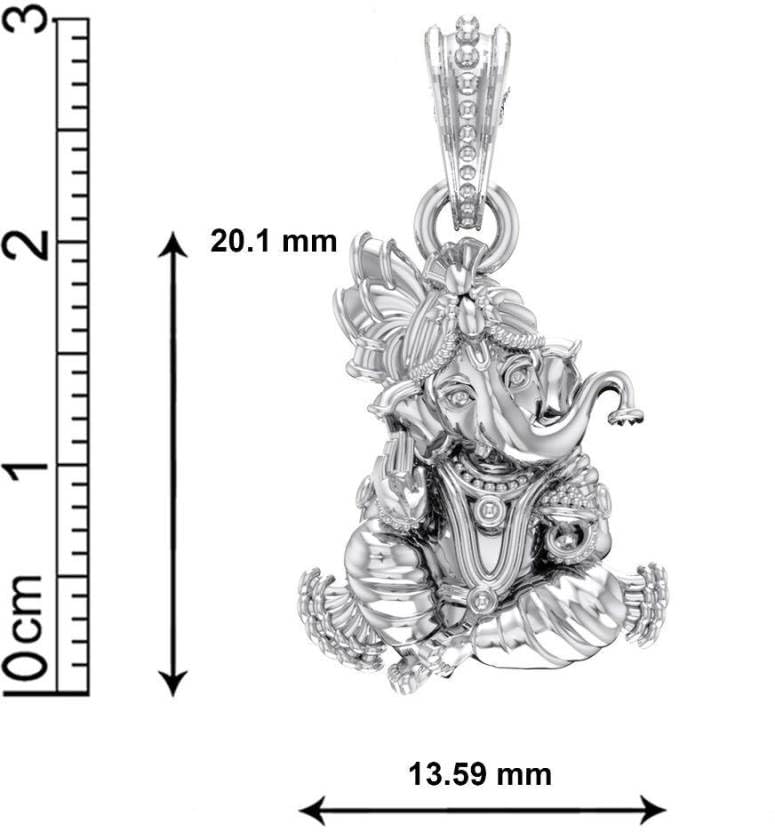 Pendentif argent sterling Ganesh anti-noircissement avec chaîne robuste 55 cm - 3