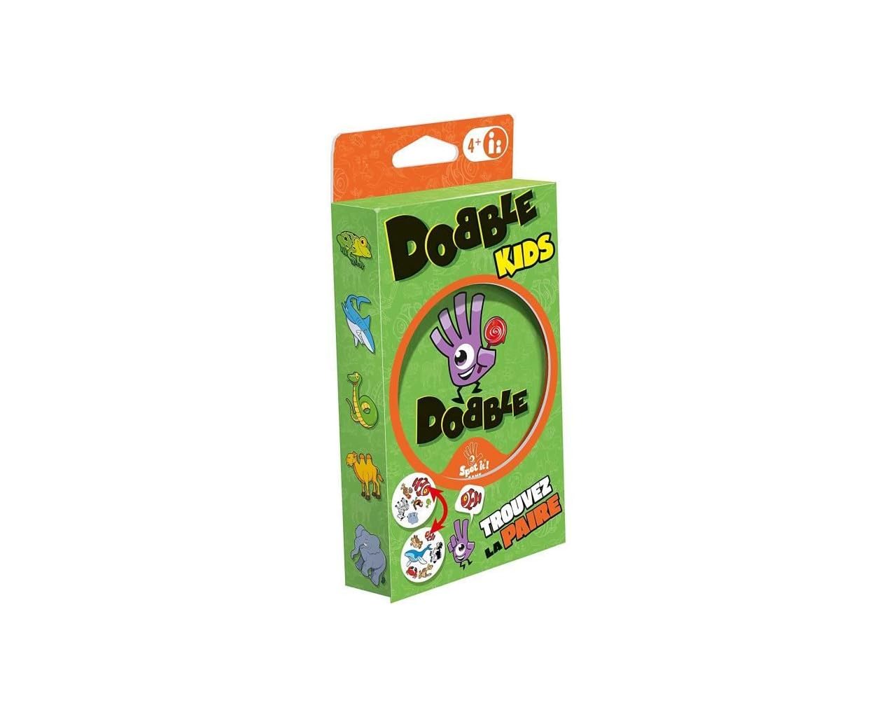 Dobble Kids (Edition 2021) - Asmodee - board game - card game - observation game, Multi-coloured, 9 x 17,2 x 2,7 centímetros