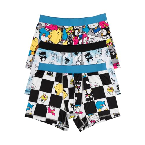Bioworld Hello Kitty & Friends 3-Pack of Men's Character Boxer Briefs